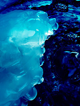 冰,冰块,温泉