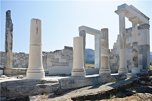 遗址,柱子,希腊