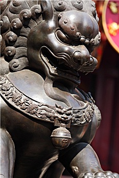 青铜,狮子,中国寺庙