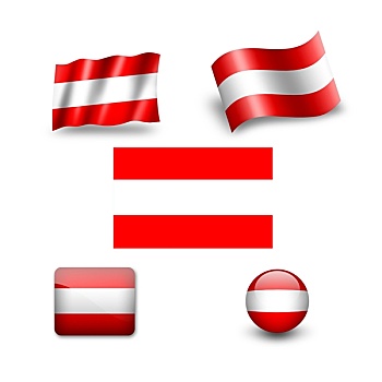 奥地利,旗帜,象征