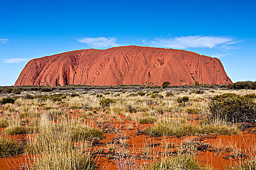 乌卢鲁巨石,石头,乌卢鲁卡塔曲塔国家公园,北领地州,澳大利亚