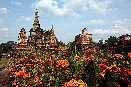 玛哈泰寺,素可泰,泰国,东南亚,亚洲