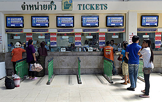 旅行者,台案,火车站,枢纽站,曼谷,泰国,亚洲