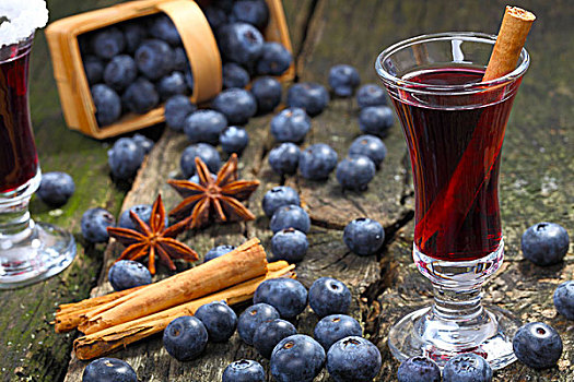 邀请,蓝莓,热红酒