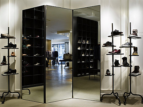 男装,展示室,伦敦,建筑,2008年,鞋,展示,镜子