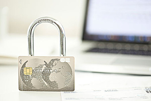信用卡,锁,网络安全