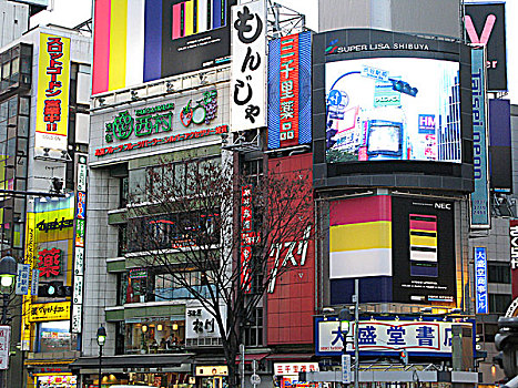 街景,涩谷,东京,日本