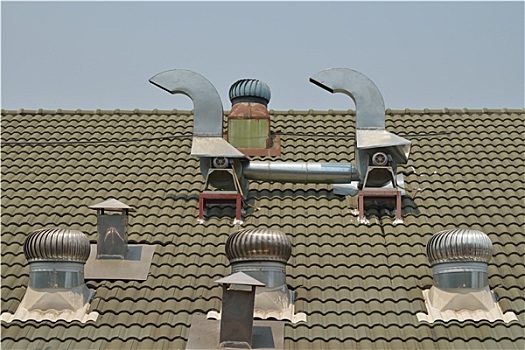 屋顶,通风设备,机器