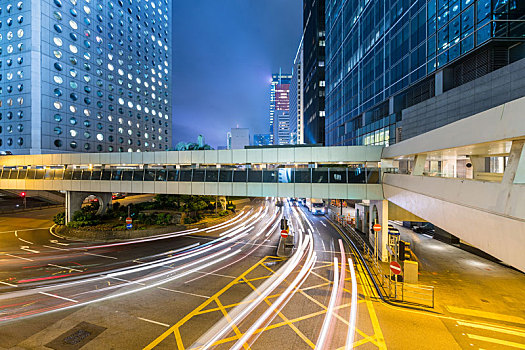 交通,小路,香港,夜晚