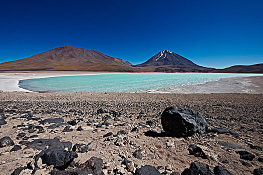 火山,泻湖,安第斯,动物,国家级保护区,玻利维亚