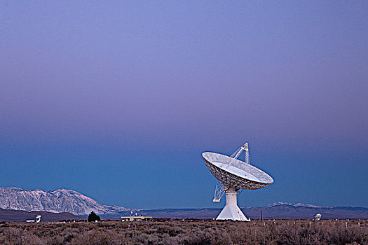 射电望远镜,土地,黎明,山谷,无线电,观测,加利福尼亚,美国