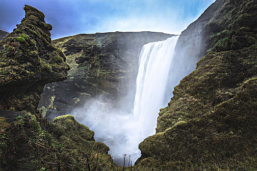 瀑布,首都,区域,冰岛,欧洲