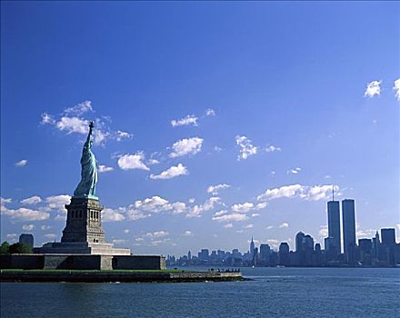 自由女神像,世贸中心,纽约,美国
