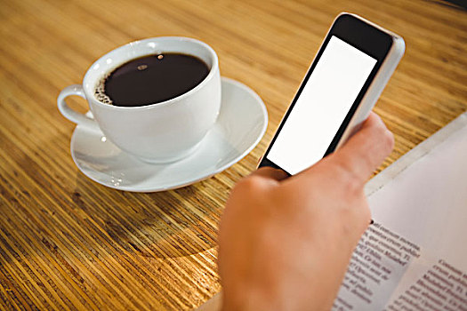男人,智能手机,咖啡,咖啡馆