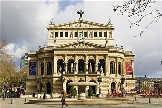 歌剧院,法兰克福,黑森州,德国,欧洲