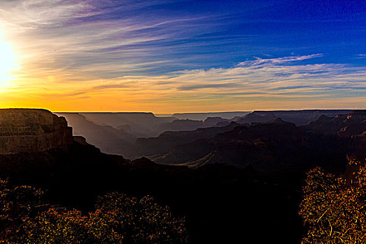 亚利桑那,日落,大峡谷国家公园,美国