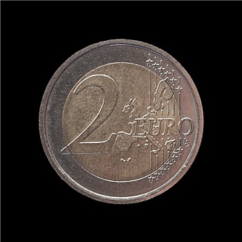 两个,欧元硬币