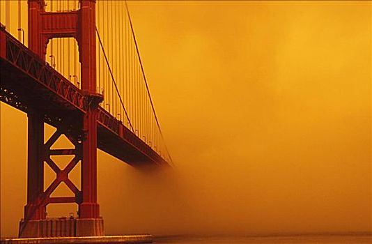 特写,桥,金门大桥,旧金山,加利福尼亚,美国