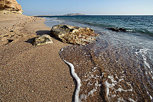 海滩,南方,海岸,岛屿,卡帕索斯,爱琴海岛屿,爱琴海,希腊,欧洲