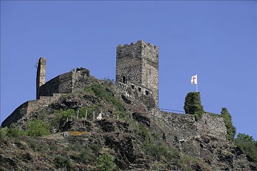 城堡,高处,摩泽尔,山谷,莱茵兰普法尔茨州,德国
