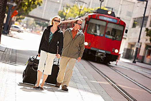 伴侣,行李,火车站,圣地亚哥,加利福尼亚