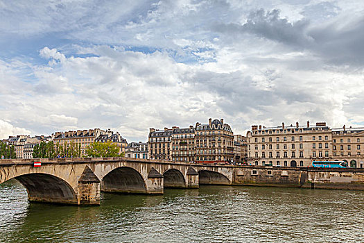 皇家,桥,上方,塞纳河,巴黎,法国