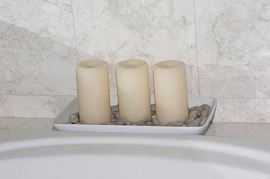 蜡烛,浴室水池