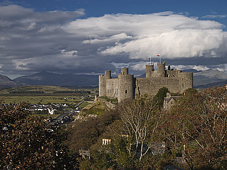 威尔士,格温内思郡,城堡,建造,国王,迟,13世纪,一个,要塞