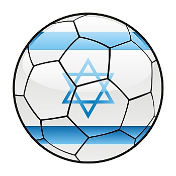 以色列,旗帜,足球