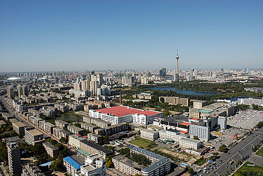 天津河西区天塔地区全景