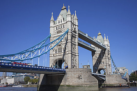 英格兰,伦敦,塔桥,泰晤士河
