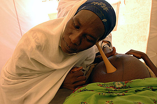 健康,工作,产前,检查,孕妇,保健院,露营,人,近郊,西部,达尔富尔,苏丹,十一月,2004年