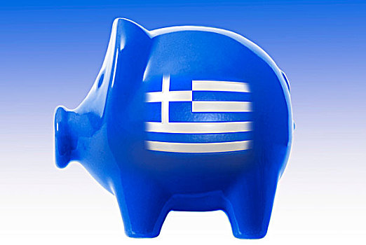 小猪,希腊,旗帜,欧元,硬币,象征,政策