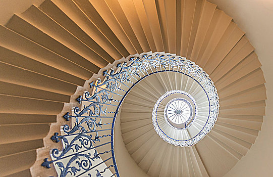 螺旋楼梯,郁金香,楼梯,皇后区,房子,格林威治,伦敦,英格兰,英国
