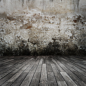 抽象,老,木地板,混凝土墙,背景