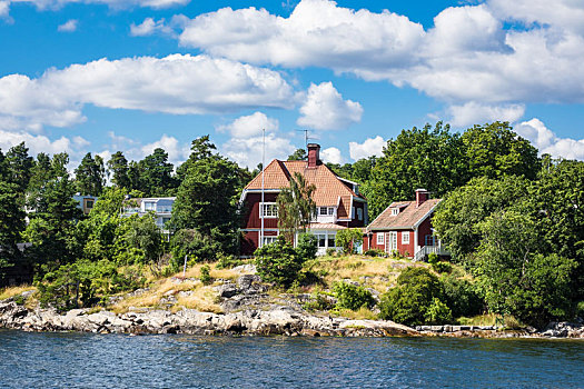 群岛,瑞典,波罗的海,海岸,正面,斯德哥尔摩