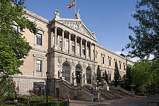 建筑,国家图书馆,马德里,西班牙