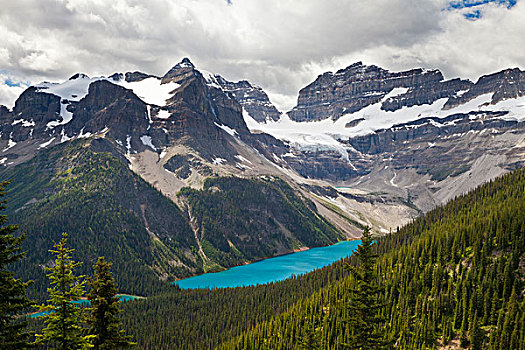 加拿大,阿西尼博因山省立公园,湖,葛洛丽亚,惊奇,视点