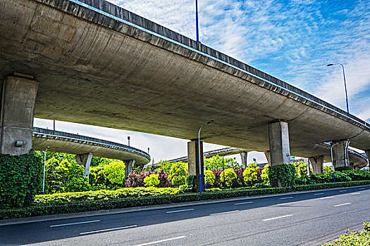 下面的城市高架桥