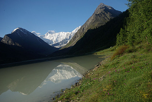 山,河,水流,峡谷,石头,岩石,陆地,靠近,漂亮,山景