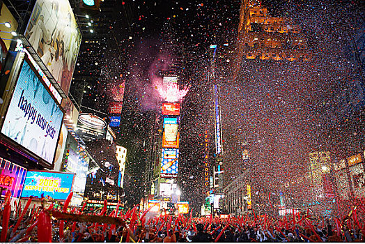 新年,时代广场,纽约,美国