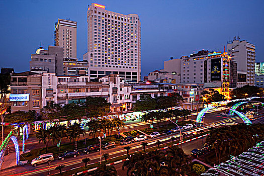 越南,胡志明市,城市天际线
