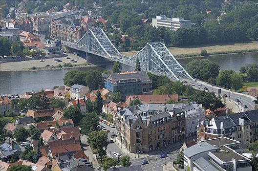 桥,蓝色,惊奇,德累斯顿,萨克森,德国,欧洲