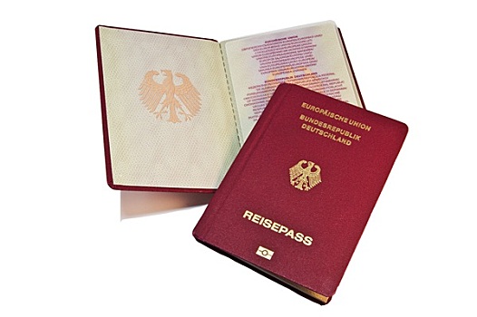 特写,德国,护照