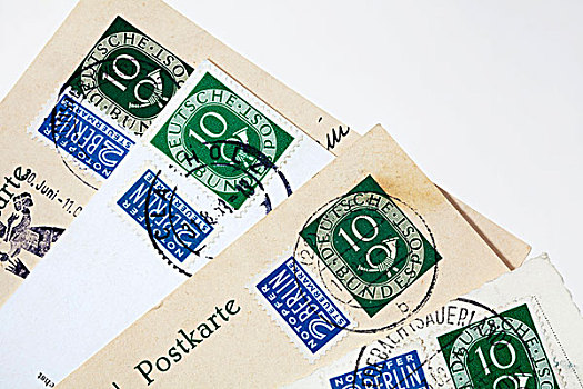 德国,明信片,税,标识,柏林,芬尼