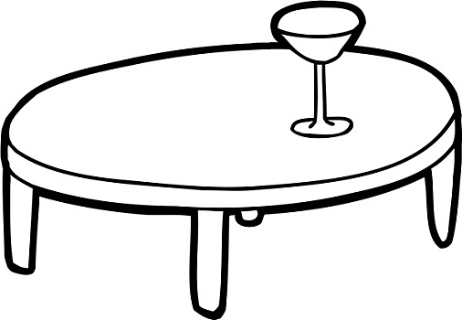 轮廓,桌子,玻璃杯