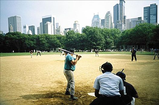 棒球赛,中央公园,纽约