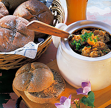 土豆,面包卷,德国,烹饪