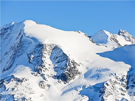 雪,勃朗峰,区域,阿尔卑斯山