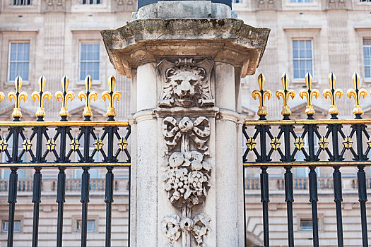 白金汉宫,特写,装饰,栅栏,伦敦,英国